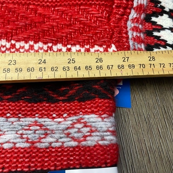 Arizona Jean Rumba Red Fairisle Plus Size Crop Too Sweater XL/XXL - Picture 3 of 7